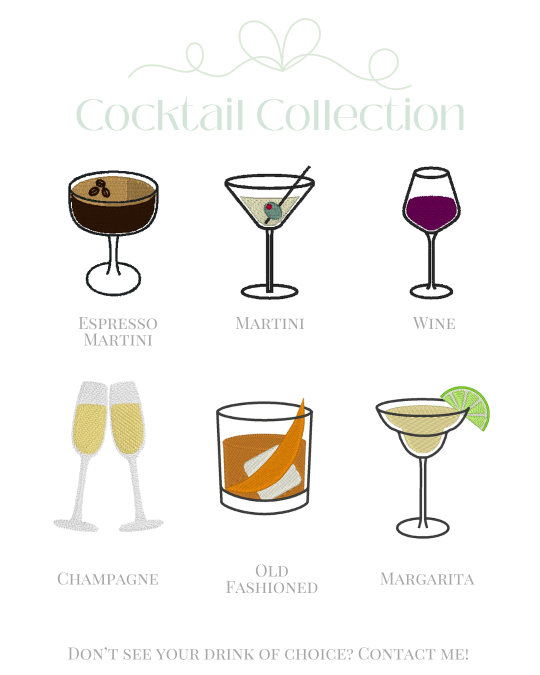 Cocktail Collection Tea Towel
